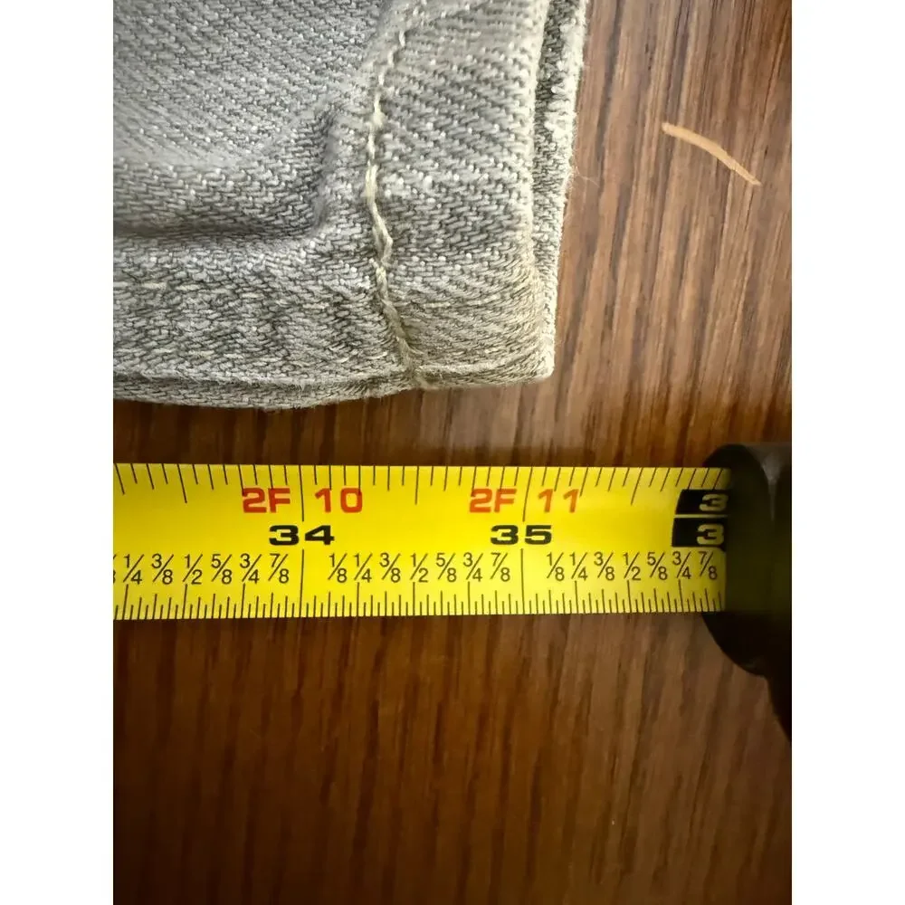 Joe’s Jeans Rocker Fit Men’s Light Gray Straight Leg Denim – W32, 35” Inseam